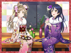 roxyredfox:  Kotori and Umi NY (Aqours regraphics) <3Hope