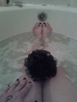 Goth bath in the morning.