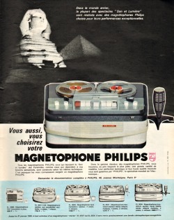 publicite-francaise:  Magnétophone Philips, 1963. 