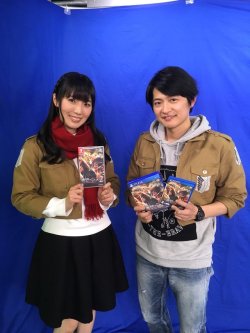 snknews: Ishikawa Yui (Mikasa) & Shimono Hiro (Connie) Host