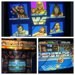 I’m a happy girl in Barcade with some WWF old school. #wrestling