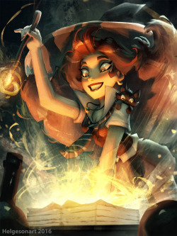 helgesonart:  Witch’s Spell!  