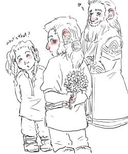 ladynorthstar:  Dwalin picked some blue forget-me-not because