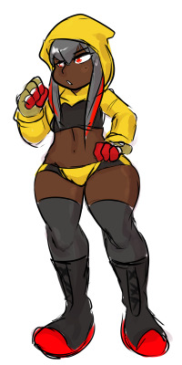 kirbyartstuff:  a weird attempt at a human Haxorus I don’t