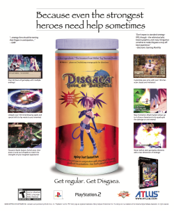 vgprintads:  ‘Disgaea: Hour of Darkness’ [PS2] [USA] [MAGAZINE]