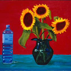 atmospheric-minimalism:  Sunflowers by David Hockney, Vincent