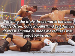 “Watching the triple threat match between Randy Orton,