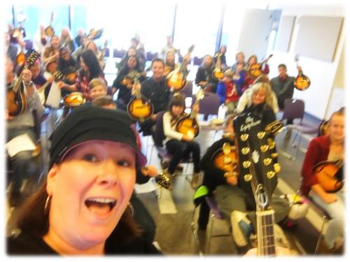 <p>Taught about 80 people to play the mandolin today at the #countrymusichalloffameandmuseum so if you aren’t careful you will run into someone on the streets of Nashville who will play Wild Thing on the mandolin at full volume and end it with a high kick and windmill because that’s how we roll. #mandolin #nashville #bluegrass #threechordsandthetruth  (at Country Music Hall of Fame and Museum)</p>