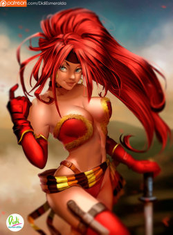 art-of-cg-girls:  Red Monika by Didi-Esmeralda