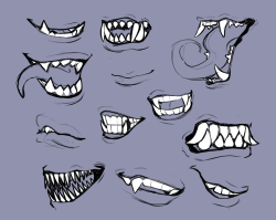 nancrow: ricebunsart:  Bunch of mouths I doodled awhile back