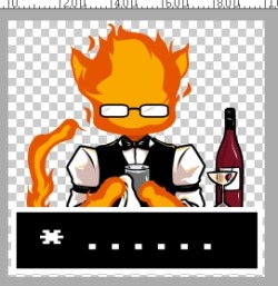 eikuuhyoart:  Another one done, this time it’s Grillby!! More