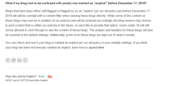 They actually tried to remove my blog. I had to use a workaround