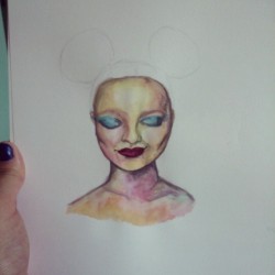 #progress #doodle #paint #watercolour #art #face #me #work