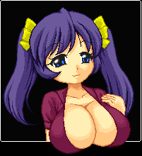 Cute oppai loli girl showing off a hell of a lot of her big tits cleavage.
