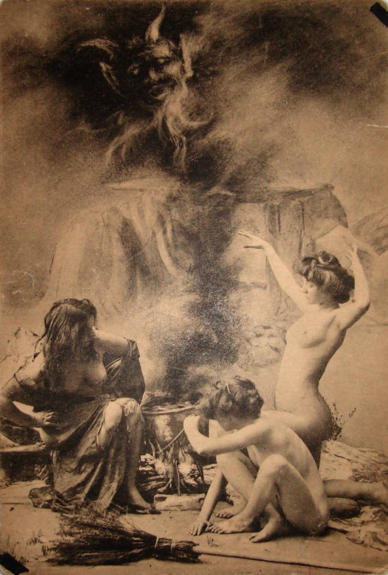 thosenaughtyvictorians:  And to cap off, the annual reblogging of the Victorian Naked Witches shenanigans.Good night, everybody. Happy Halloween.