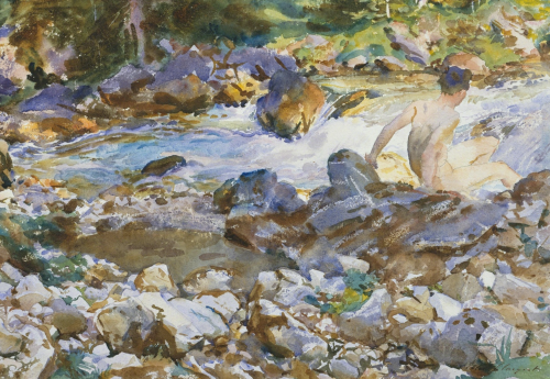 newloverofbeauty:  John Singer Sargent:  Mountain Stream  (1912) 