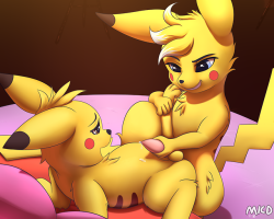 itsmricantdraw: Commission for Muros, featuring some pikachus
