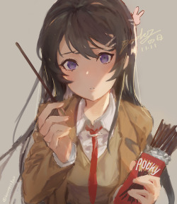 planet–anime:  Pocky offer [Seishun Buta Yarou]