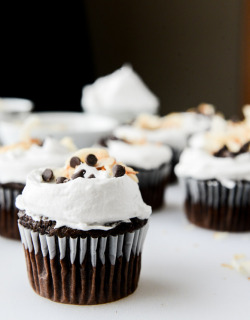 fullcravings:Chocolate Coconut Cream Cupcakesoooh ooh ooh yes!