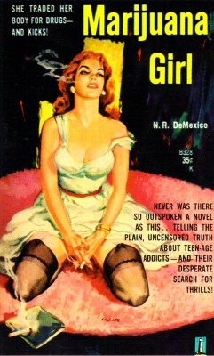  Marijuana Girl book cover, 1960 written by N.R. DeMexico cover