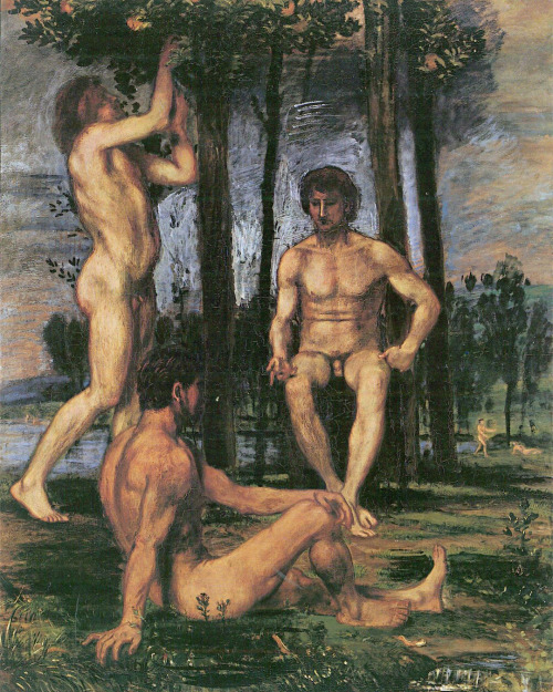 antonio-m:Three young Men Under Orange Trees, 1875-80. by Hans