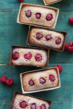 hoardingrecipes:  Coconut and Raspberry Financiers