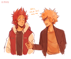 got a suggestion for kiribaku hand holding and this is all I