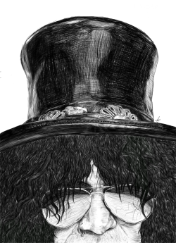 lisgoe:  Here is my portrait of Slash (Saul Hudson) that has