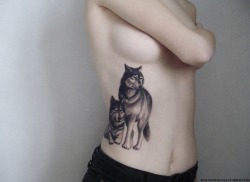 wolveswolves:  FIRST SESSION OF MY WOLF TATTOO ♥ Done yesterday