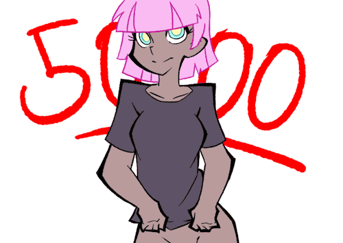 thepinkpirate:  So I hit 5k followers! Wheeee!!! Thanks a lot guys, super awesome that this many people are interested in my art things. I dont know what to say really, i never expected to reach this many followers… so what do I do now?   This animation
