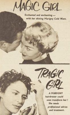 mid-centurylove:  Magic Girl vs Tragic Girl, advertising from