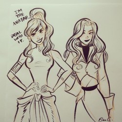 elasmosaurus: Sketching Korra and Asami 