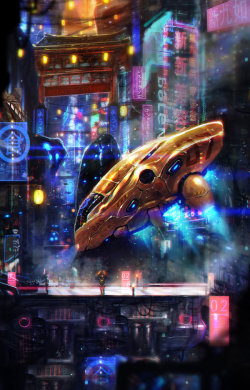 cyberxen:  Sci fi petaling by ~rhinoting 