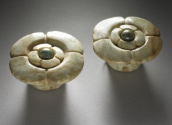 ancientart:  Earflares from ancient Maya. Earflares were used