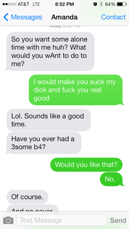 hotwifeamanda:  Screenshots from her first conversation with her first fwb. #hotwifetext   These guys posted this awhile back, but I managed to miss it.