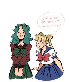 crazie-crissie:  nobody ever acknowledges that michiru also flirts