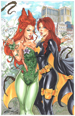 Poison Ivy and Batgirl by Elias-Chatzoudis 