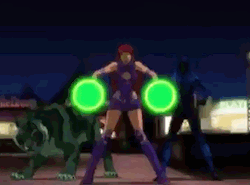hellakoriandr:  Kory in Justice League vs Teen Titans   I want~