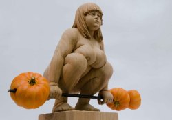 communalpyreduct:  Verginer MatthiasLifting 5 Pumpkins (detail)