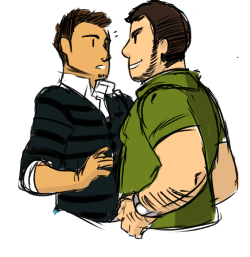 genchiart:  This is my first time drawing a gay couple as original