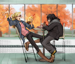 mintandvanilla:its the beginning of fall and they’re eating