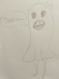 A gay ghost I whipped up for Halloween. I was kinda busy today