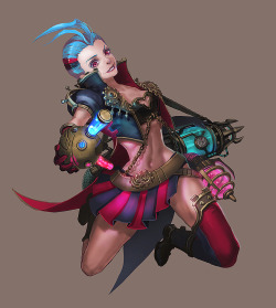 league-of-legends-sexy-girls:  Steampunk Jinx (WIP) by Athena-Erocith