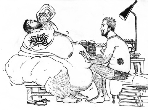 goooorrrrdo:  Chug (as bmseven, based onÂ The Studio)Ink drawing / November 2011Digital colors by Pako / November 2013Original drawing by The Studio / Date unknown  Nothing like a couple of liters of chocolate milk to whet the apetite.Hey there! A pretty
