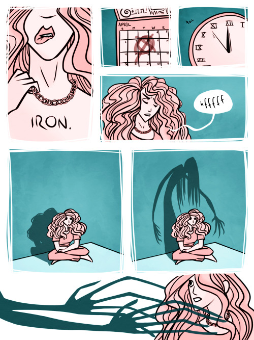 charminglyantiquated: a little comic about kisses and curses. happy halloween! 