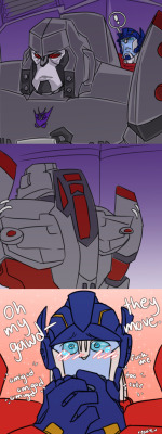 reddle-art:  I used to not ship Megatron and Optimus in TFA-