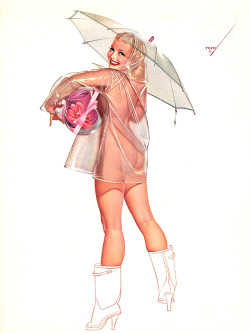 20th-century-man:George Petty / calendar illustration, April