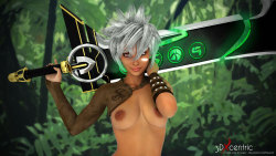 3dxcentric:  Riven, over the shoulder.  HD version @ my Patreon. 