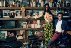 afrikanattire:  Ethiopian chef based in Sweden, Marcus Samuelsson, and wife, model Maya Haile. 