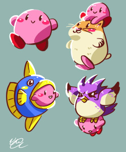 cherryberrylemon:  Kirby stuff from recently: Dream Land 2 animal